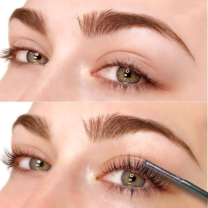 Iron Wand Mascara, 2026 Upgrade Long Lasting Curl Brushless Metal Wand Mascaras Waterproof Tubing Mascara, 3D Curling Eyelash Iron Mascaras for Natural Curling with No Flaking (Brown,2pcs)