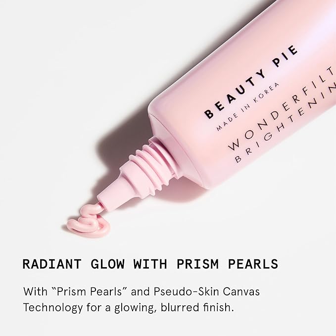 Beauty Pie Wonderfilter Brightening Primer – Lightweight Skin-Barrier Skincare Primer with Prism Pearls, Ceramides & Niacinamide for Radiant, Blur Finish