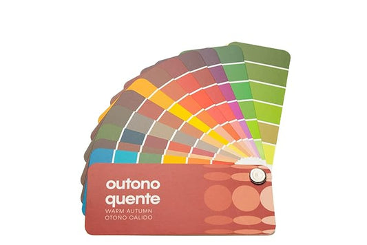 Multilingual Warm Autumn Palette Color Fan by Studio Immagine, Personalized Color Guide for Cost Saving, Smart Shopping, Outfit & Wardrobe Planning; Otono Calido/Outono Quente