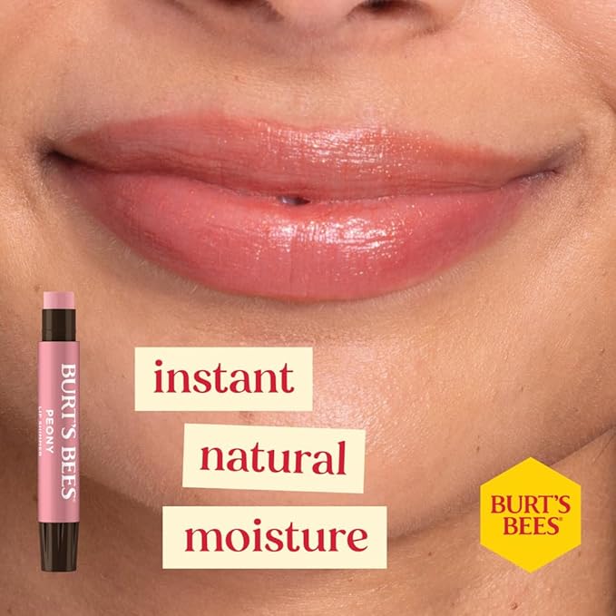 Burt's Bees Mistletoe Kiss Lip Care Gift Set, Mistletoe Kiss Set, Pomegranate, Peony & Hibiscus