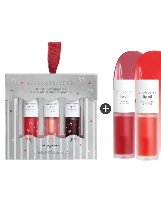 NOONI Korean Lip Oil Gift Set + Appleplum + Appleberry Lip Oil