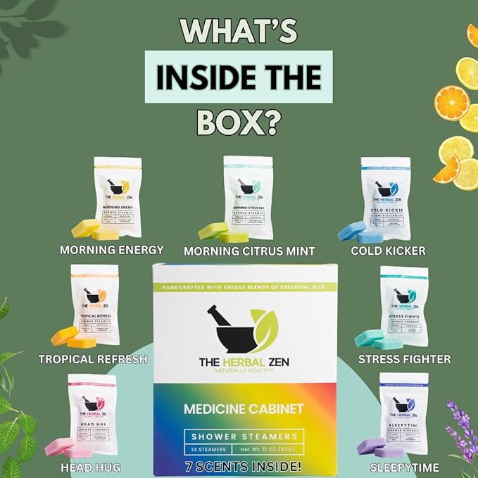 Shower Steamers Aromatherapy Bombs (Variety Pack) – Adult Christmas Stocking Stuffer – Made in USA - Shower Tablets Aromatherapy – Natural Essential Oils – Self Care Gifts for Women and Men (14 Pack)