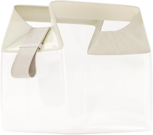 Cadence Parcel - Clear Dopp Kit with Magnetic Closure - Durable and Leak-Resistant Travel Toiletry Kit - Modular Design - Hygiene Bag for Travel Essentials - 2 Qt - Pebble