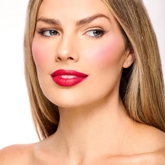 Mini Blush + Brighten Highlighter Duo, Lightweight Blendable Shimmer Blush, High Pigmented Makeup Powder Palettes, Cruelty Free - #Blessed