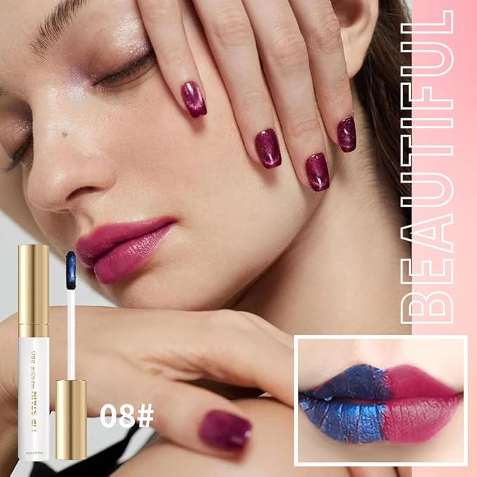 Matte Lip Stain Wipe Off Masque - Peel Off Lip Stain Tattoo, All Day Peel Off Lip Tint,Long Lasting Lip Mask,Waterproof Transfer-proof Lip Liner Peel Off Lip Gloss,Stay Lip Makeup 08#