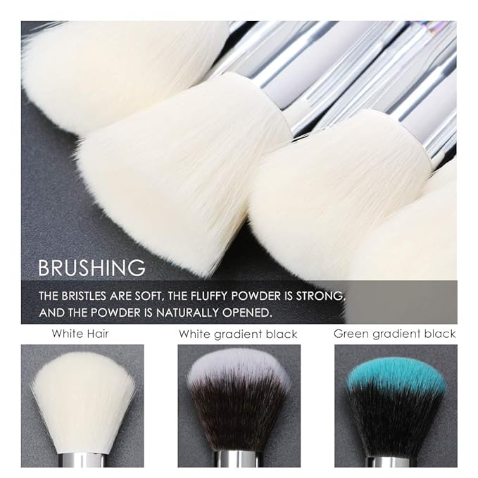 Makeup Brushes Crystal Handle Set, Professional make up brushes Tenmon 10 PCS Crystal Transparent Handle Kabuki Face Powder Foundation Brush Concealer Eye Shadow Eyeliner Eyebrow Brush (purple)