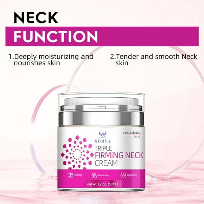 SORYA Neck Firming Cream - Anti-Aging Facial Moisturizer with Retinol Collagen & Hyaluronic Acid Day & Night Anti-Wrinkle Cream Firming, Hydrating Face Cream