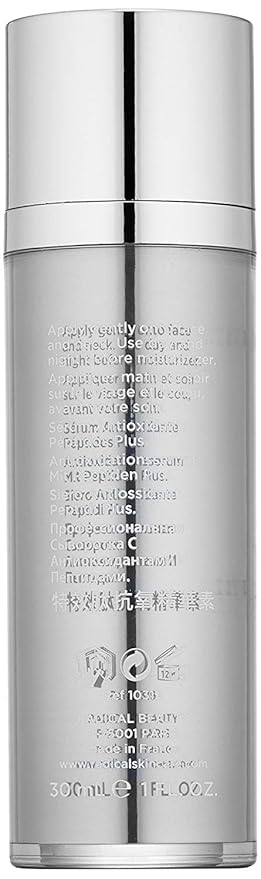 Radical Skincare Advanced Peptide Serum - Repairs and Smooths Skin to Reduce the Appearance of Wrinkles & Boosts Elasticity - For All Skin Types - Paraben Free - Assured Results (1 Fl Oz)