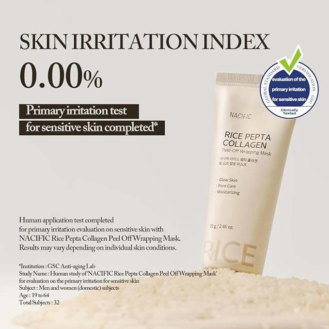 NACIFIC Rice Pepta Collagen Skincare Set – Cleansing Balm, Gel Mask & Peel-Off Wrapping Mask | Korean Glass Skin Routine Kit for Hydration, Pore Care, Brightening & Sensitive Skin