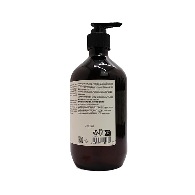 Aesop Reverence Aromatique Hand Wash & Geranium Leaf Body Cleanser | Paraben, Cruelty-Free & Vegan | 500mL/16.67oz (Set of 2)