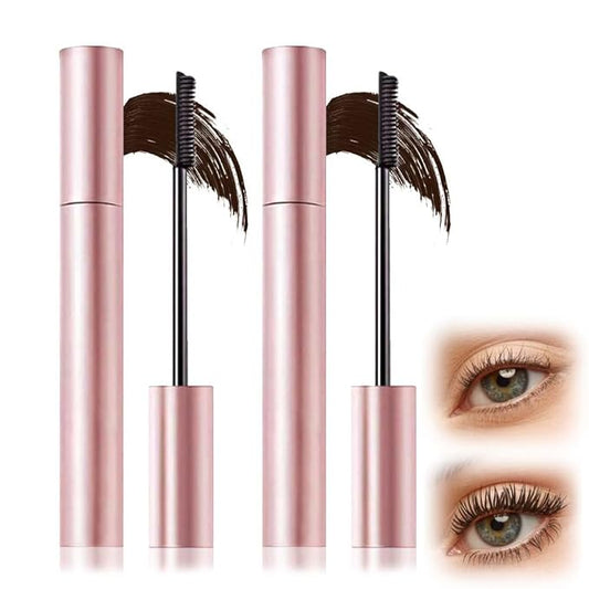 Tubing Mascara 2025 New Curling Mascara Black & Brown for Lash Makeup, Waterproof and Sweatproof Long Lasting Non-Smudged Magic Mascaras (Brown/2pcs)
