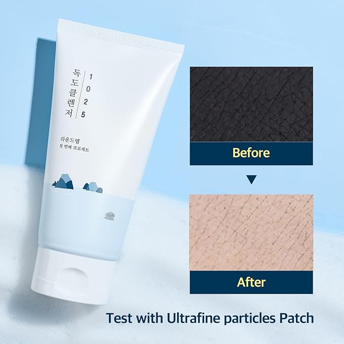 ROUND LAB 1025 Dokdo Cleanser 10.14 Fl Oz, Low pH Facial Cleanser for Sensitive Skin, Rich Soft Bubbles for Deep Cleansing and Makeup Removal, Hydrating Face Wash with Deep Sea Water, Korean Skin Care