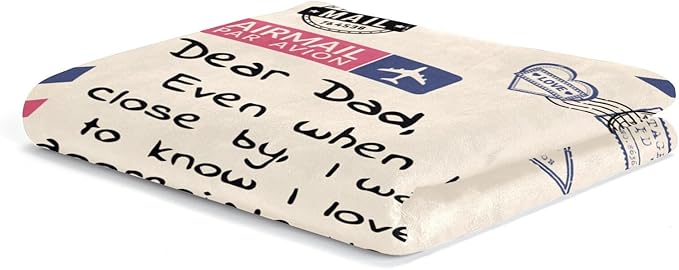 Personalized Fathers Day Blankets Gifts for Dad, Personalized Blanket to My Dad Gifts from Daughter Son, Letter Warm Soft Throw Blankets, Personalized Dad Gifts for Fathers Day