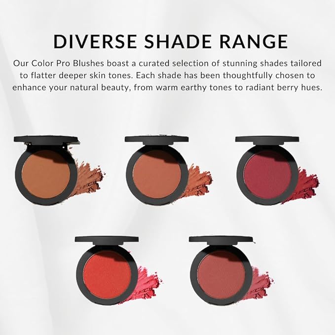 Color Pro Blush by Flori Roberts, Pressed Powder Blush with Buildable Coverage, Complexion Enhancing Makeup