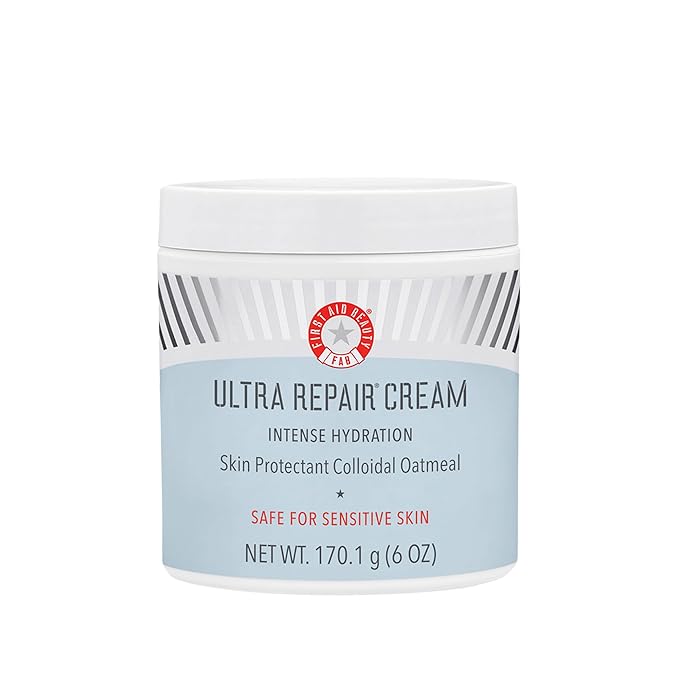 First Aid Beauty - Ultra Repair Cream, Intense Hydration Whipped Colloidal Oatmeal, Clinically Proven to Strengthen Skin Barrier in 7 Days & Helps Relieve Eczema, Luxury Face & Body Moisturizer, 6 oz
