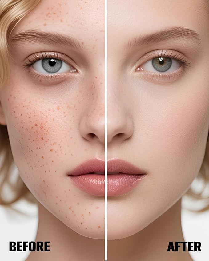 EIGSHOW Foundation & Concealer Brush with Silver Ion Bristles, Dual Ended Makeup Brush for Flawless Coverage, Precision Concealer (D110P)