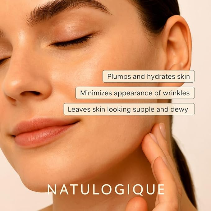 Hyaluronic Acid Serum for Face and Skin, Organic Anti-Aging Face Moisturizer for Fine Lines & Wrinkles – Vegan and Natural Skincare – 1oz (30ml) by Natulogique