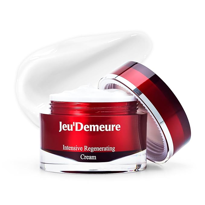 JEU'DEMEURE Intensive Adenosine Ceramide & Peptides Korean skin care Night Moisturizer Cream for Regenerating, Ultra-Deep Hydrating, Skin Repair, Rich Texture, Anti-Aging 1.7 oz