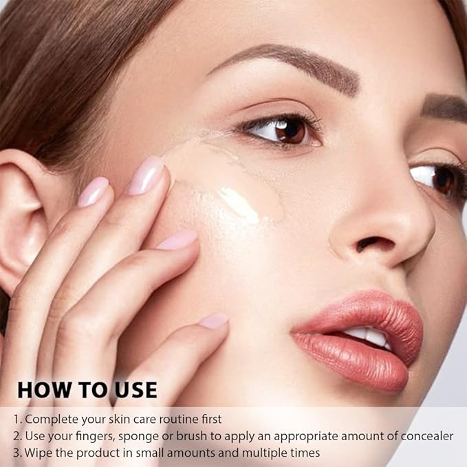 Kaely Under Eye Concealer for Older Women, Color Correcting Full Coverage Concealer for Dark Circles, Puffiness, Redness, Corrector de ojeras, Waterproof Anti Aging, Natural Matte Finish, light C