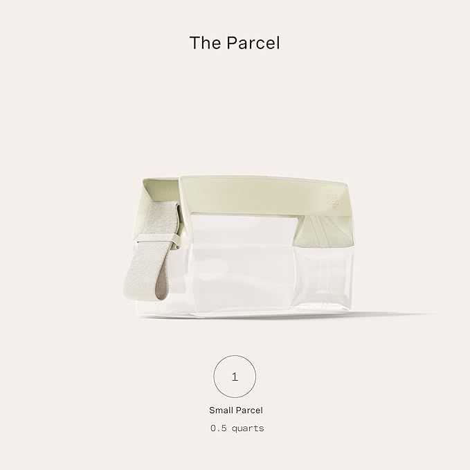 Cadence Parcel - Clear Dopp Kit with Magnetic Closure - Durable and Leak-Resistant Travel Toiletry Kit - TSA-Compliant & Modular Design - Hygiene Bag for Travel Essentials - .5 Qt - Pebble