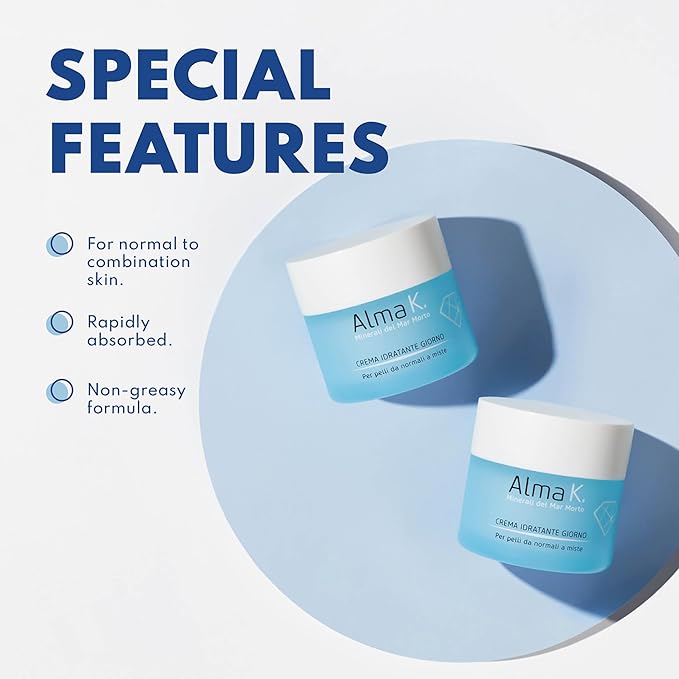 Alma K Hydrating Day Cream - Day Face Cream for Normal to Combination Skin - Daily Face Moisturizer - Non-Greasy Facial Moisturizer - 1.7 oz