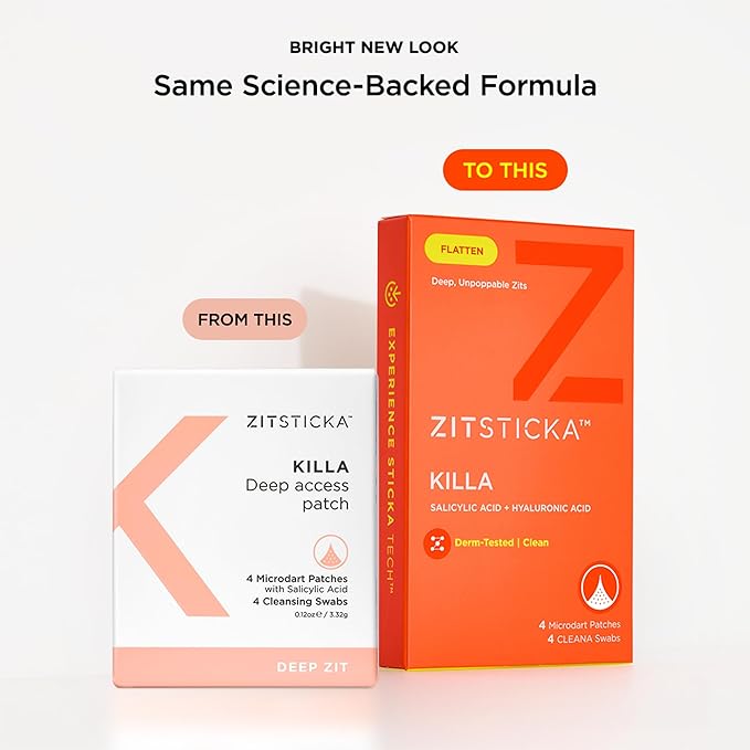 ZitSticka Killa Acne Patches for Face - World's Most Potent Pimple Patch with Fast-Acting Microdarts - Starts Working within 2 Hours for Deep, Early-Stage Zits - 20 Count