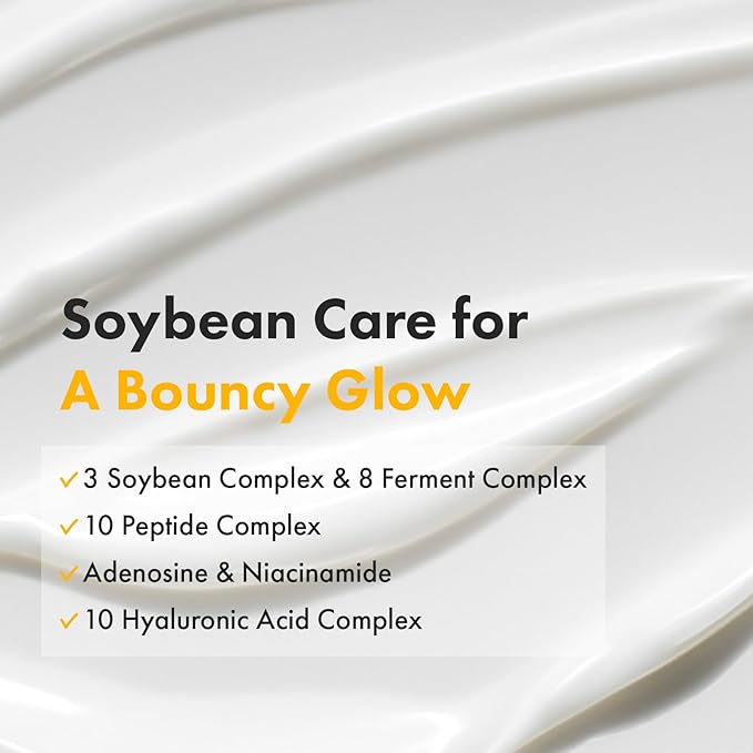 TOSOWOONG Glow Bean Face Cream, 63,844ppm Soybean Ferment Extract, Korean Skincare for Glass Skin, Moisturizer, Relief, Smooth, Nourished Skin, Anti-Aging, Hydrating, K Beauty, 50 ml / 1.69 fl. oz.