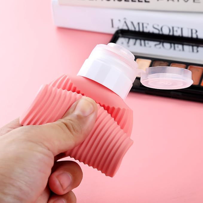 Travel Bottles for Toiletries, Large 6oz Travel Size Containers, BPA Free Leak Proof Tubs Refillable Liquid Accessories with Toiletry Bag for Cometic Shampoo and Lotion Soap (4 Pack)