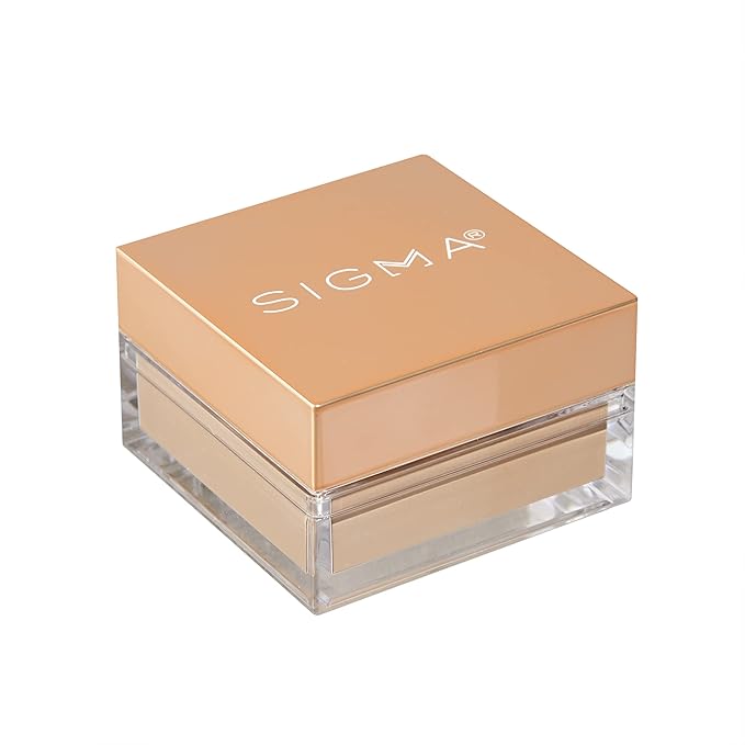 Sigma Beauty Soft Focus Setting Powder – Silky Smooth, Lightweight Loose Setting Powder for Setting Makeup, Blurring Powder Reduces the Look of Pores, Lines & Wrinkles (Honey, Medium Tan Matte)