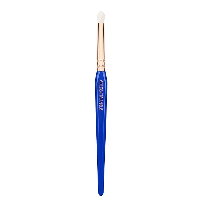 Bdellium Tools Professional Makeup Brush - Golden Triangle 780 Pencil - With All Vegan and Soft Synthetic Fibers, For Blending Eye Makeup (Blue, 1pc)