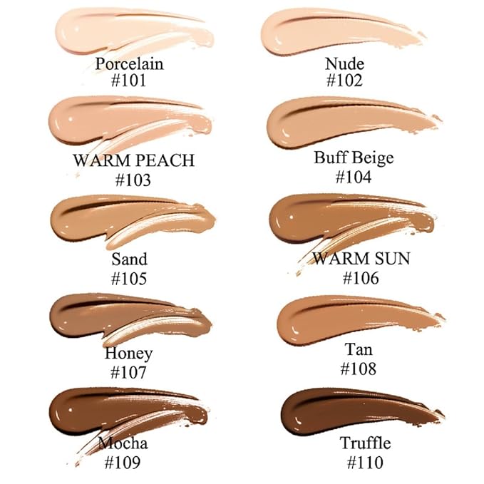 PHOERA Foundation,Flawless Soft Matte Oil Contro Concealer Long-Lasting Waterproof Full Coverage Foundation Makeup .(1Pcs-101# Porcelain)