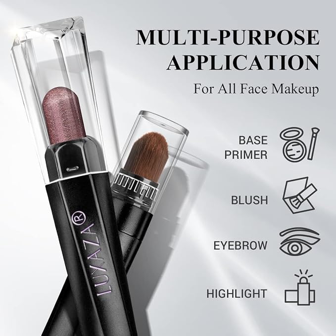 10PCS Eyeshadow Stick,Shimmer And Matte Brown Metallic Eye Shadow sticks Set,Cream Eyeshadow Pencil Crayon with Smudge-proof & Waterproof,Eye Brightener Stick