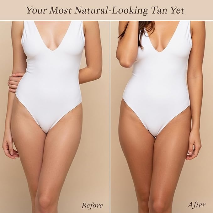 Self Tanner Tanning Mousse Kit - USA Made with Natural & Organic Ingredients, Self Tanner Mousse and Mitt, Tan Kit, Fake Tan Tanning Foam, Medium to Dark, Sunless Tanners Best Sellers