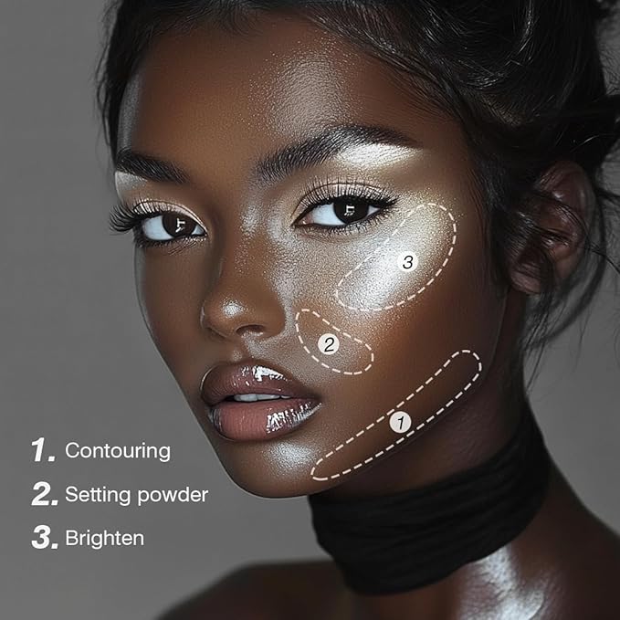 Goth Makeup Palette, Black White Duo Matte Pressed Powder Eyeshadow Palette for Smoky Gothic Makeup, High Pigmented Long Last Concealer Foundation Pallet for Halloween Skeleton Clown SFX Costume Joker