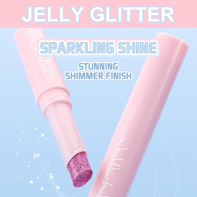 3PCS Crystal Hydrating Jelly Stick Eyeshadow Stick, Glitter Makeup Jelly Shimmer Eye Shadow Crayon, Lightweight Eye Brightener Eye Makeup (01+02+05)
