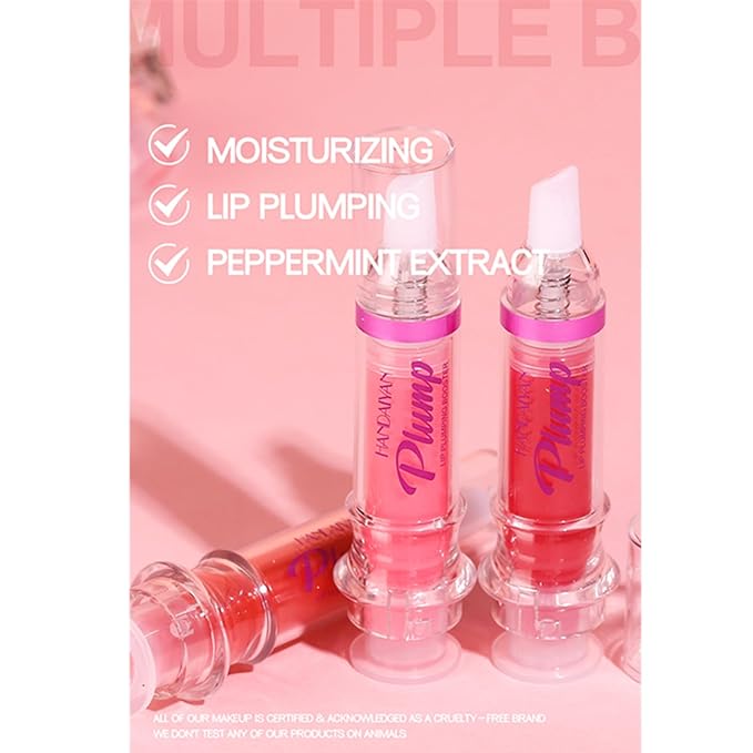 3 Colors Lip Plumping Booster, Spicy Lip Plumper Gloss Lip Plumping Oil, Ultra-Hydrating Nourishing Plump and Pout Lip Plumper, Glossy Finish Fuller Natural Lip Makeup Mother's Day Gifts-01#02#06#