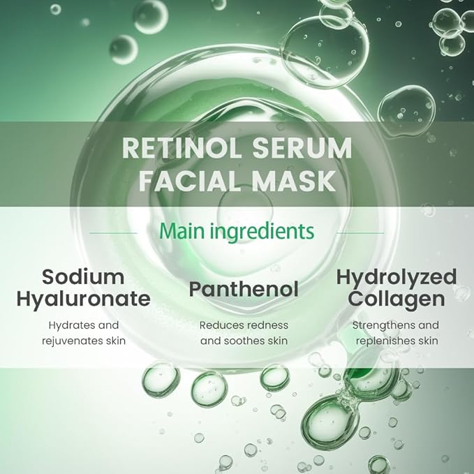 Face Sheet Mask Skincare,Hydrating Spa Face Mask For Sensitive Skin,Moisturize,Nourish for All Skin Types,Natural Skin Care Spa Face Mask for Women Men Girls,Pack of 6