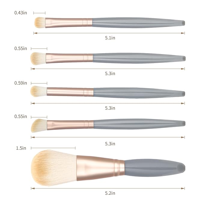 Travel Makeup Brush Set, travel make up brushes sets mini eye shadow kits small size eyeshadow case eyes makup brushed makeuo soft brushs basic cosmetic profesional tools (Sky Blue)