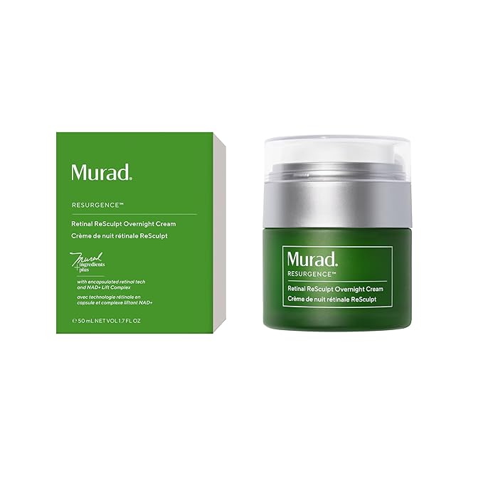Murad Retinal ReSculpt Overnight Cream – Anti-Aging Face & Neck Cream with Encapsulated Retinal & NAD+ – Firms, Lifts & Hydrates Skin – 1.7 Fl Oz