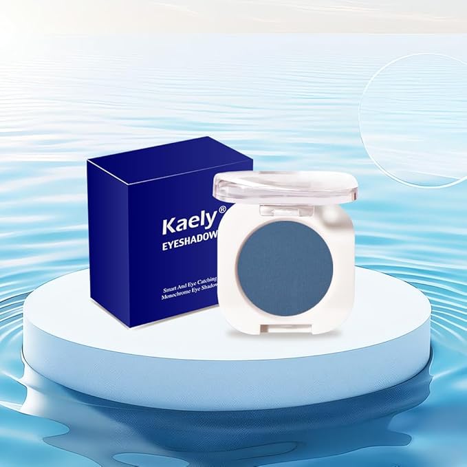 Dark Blue Single Matte Eyeshadow Makeup, Neutral Powde Eye Shadow for Women, Dark Blue Matte Singles Eyeshadow Palette Pigmented Waterproof, sombras para ojos, Girls Monochrome Eyeshadows Gift