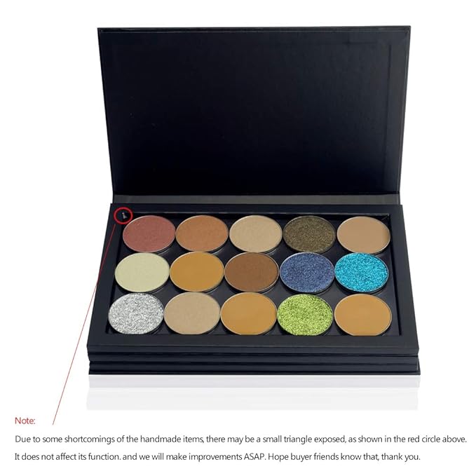 Coosei 3 Layers Book Shape Empty Magnetic Eyeshadow Palette Magnetic makeup palette Large Makeup Storage Box high-capacity for makeup depotting