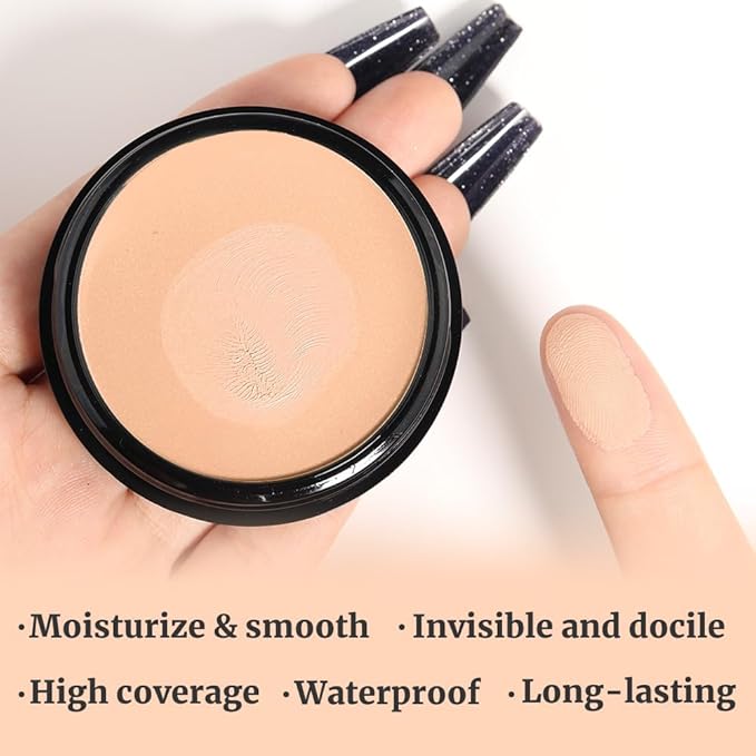 Kaely Pot Concealer Full Coverage, Under Eye Brightener Color Correcting Concealer for Dark Circles, Waterproof Foundation Face Makeup, Eye Ring Corrector de ojeras, 05 Beige