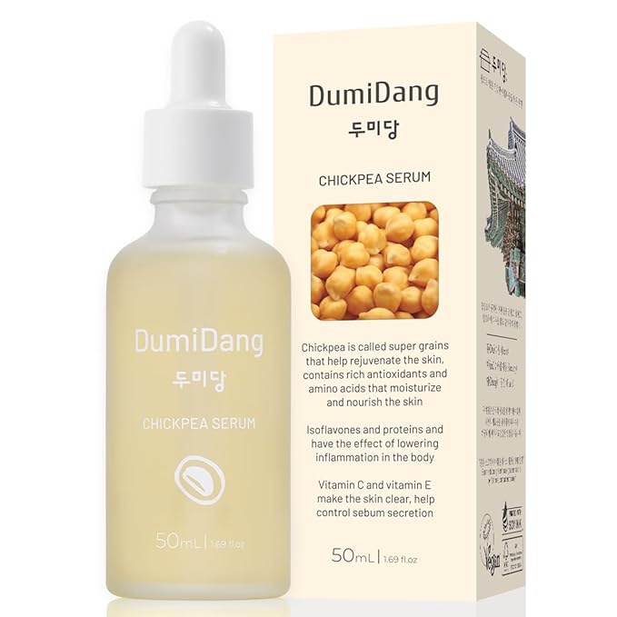 Chickpea Serum - Korean Traditional Vegan Skincare Formula, Dry Skin Nutrition & Anti-Aging with Fermented Chickpea Extract, Panthenol & Phytosqualane, 50mL | 1.69fl.oz.