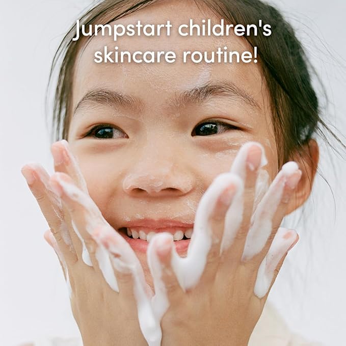 Kids Happy Morning DUO: Clean & Vegan Skin Care for Kids Bundle | Skin Care Cloud Face Wash + SPF 20 Mineral Face Cream | Non-Toxic | Non-Comedogenic | Fun | Easy-to-Use Skincare