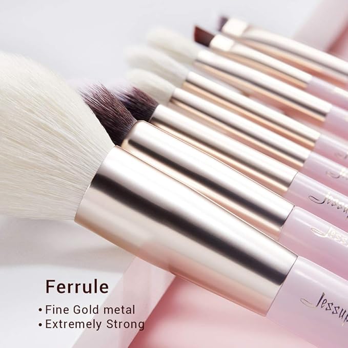 Jessup Makeup Brushes Set Professional Makeup Brush Eyeshadow Blending Powder Foundation Blusher Concealer 25pcs with Cosmetics Storage Box, Blushing Bride T295