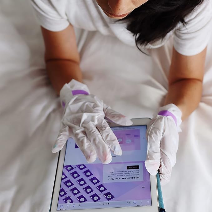 Catherine Muller Floral Hand Mask 1 Pair, Moisturizing Gloves for Dry Hands with Elder Flower & CICA, Repairing and Nourishing Hand Care Treatment for Cracked, Rough, and Dry Skin, Stocking Stuffer