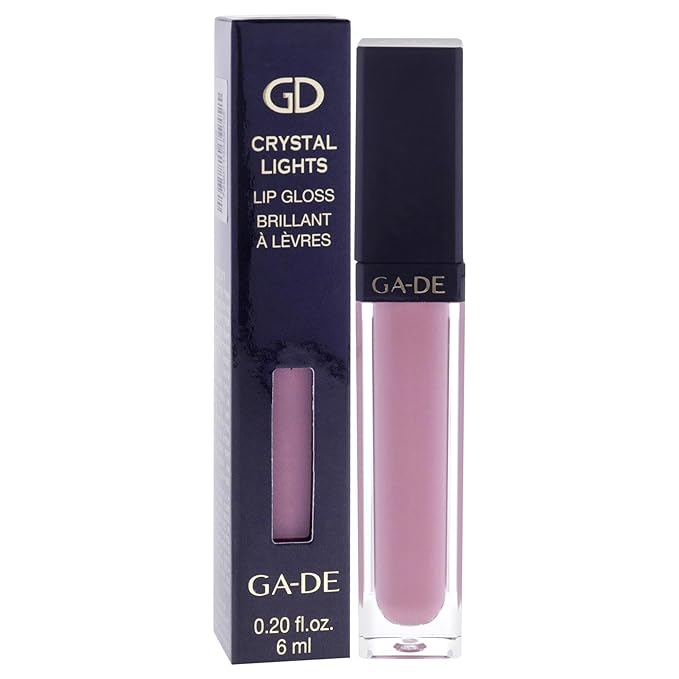 GA-DE Crystal Lights Lip Gloss, 829 - Enriched with Light-Reflecting Crystal Pearls - Smooth Silky, Rich Color - Moisturizes and Adds Shine - 0.2 oz