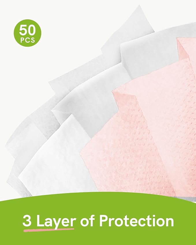 FriCARE Disposable Face Masks, 3-Ply ASTM Level 3 Medical Grade, Breathable & Comfortable for Adult Daily Work/Sun Protection, 50 Pack Peach Blossom Dream