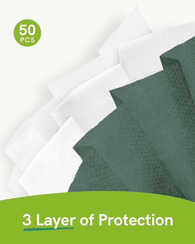 FriCARE Made in USA Disposable Face Masks, 3-Ply ASTM Level 3 Medical Grade, Breathable & Comfortable for Adult Daily Work/Sun Protection, 50 Pack Peacock Majesty