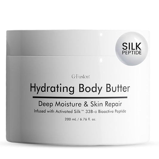 Clean Beauty Silky Body Butter & Body Cream with Silk Peptides – Lightweight Fast-Absorbing Moisturizer with Aloe & Antioxidant Botanicals – Cruelty-Free, Non-Greasy Deep Hydration for All Skin Types